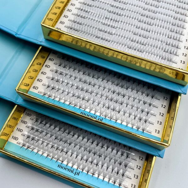 Rzęsy Kępki Magic 4D 400szt Moemi Lashes - Gotowe Kępki Do Przedłużania Rzęs