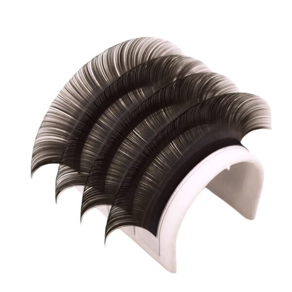 OUTLET Rzęsy FOREST Moemi Lashes Skręt M – Brązowe Rzęsy z Zieloną Poświatą (Black Green) do Przedłużania