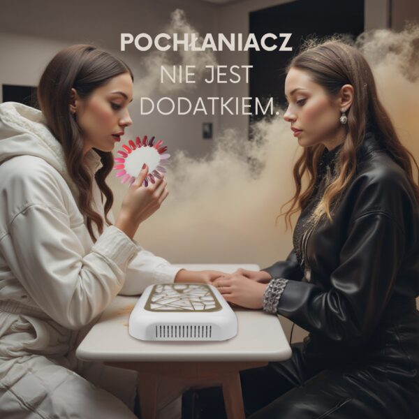 Pochłaniacz pyłu nablatowy Icoucou Veluxa V1 60W – SREBRNY lub ZŁOTY – Profesjonalny Pochłaniacz Pyłu do Paznokci