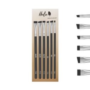 HULU Zestaw Pędzli do Brwi Brow Styling Set 6 szt. – do henny, farbki i makijażu