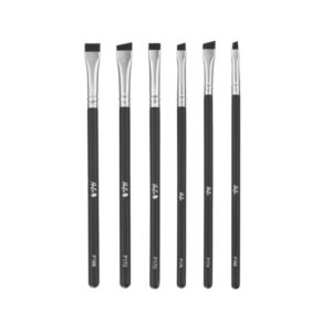 HULU Zestaw Pędzli do Brwi Brow Styling Set 6 szt. – do henny, farbki i makijażu
