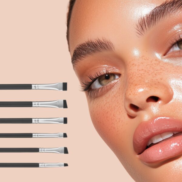 HULU Zestaw Pędzli do Brwi Brow Styling Set 6 szt. – do henny, farbki i makijażu