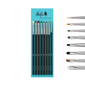 HULU Perfect Cat Eye – Zestaw 8 precyzyjnych pędzli do brwi, makijażu i liftingu rzęs