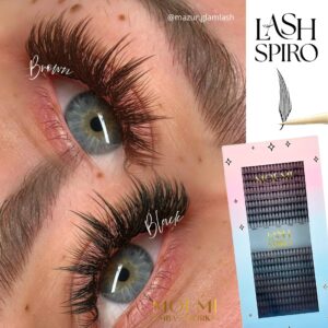 Brązowe Rzęsy Anime Lashes Moemi Lash Spiro – Efekt Manga, Rzęsy Piórka, Mokry Look