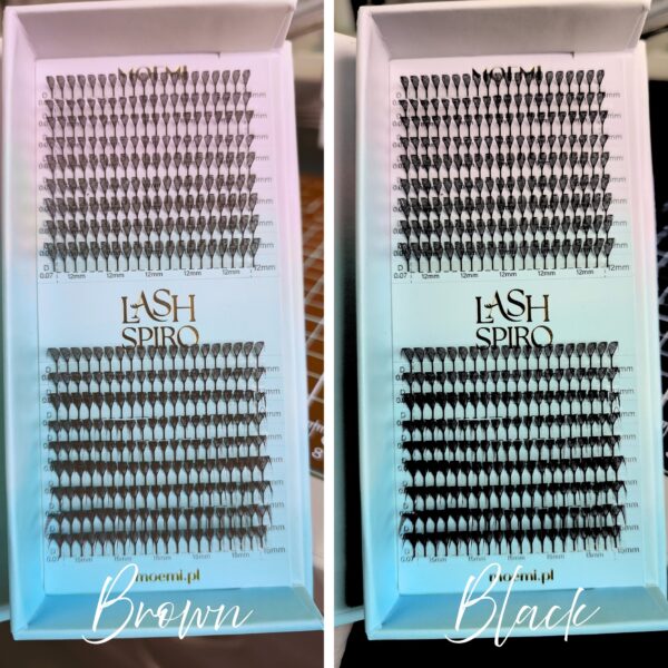 Brązowe Rzęsy Anime Lashes Moemi Lash Spiro – Efekt Manga, Rzęsy Piórka, Mokry Look