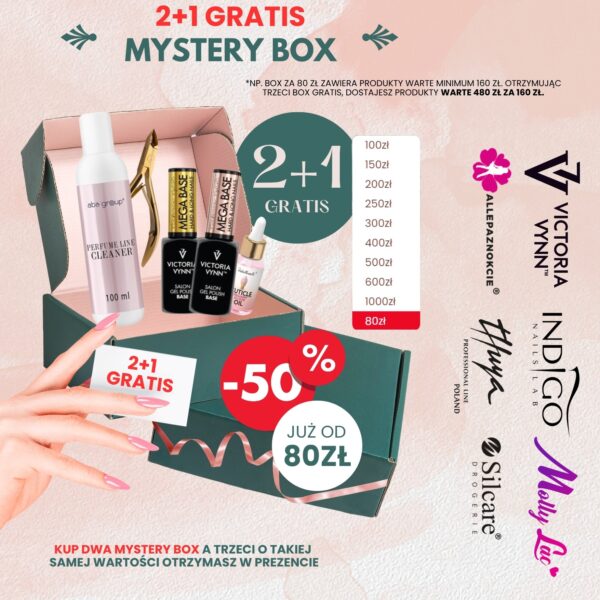 Mystery Box Paznokcie | Hity do -50% | Pudełko Niespodzianka do Stylizacji Paznokci
