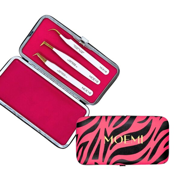 Magnetyczne Etui na Pęsety do Przedłużania Rzęs – Eleganckie |3 Pęsety | Kolekcja MOEMI