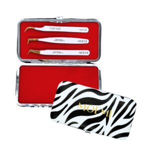 Magnetyczne Etui na Pęsety do Przedłużania Rzęs – Eleganckie |3 Pęsety | Kolekcja MOEMI