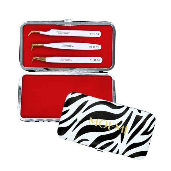 Magnetyczne Etui na Pęsety do Przedłużania Rzęs – Eleganckie |3 Pęsety | Kolekcja MOEMI