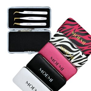 Magnetyczne Etui na Pęsety do Przedłużania Rzęs – Eleganckie |3 Pęsety | Kolekcja MOEMI