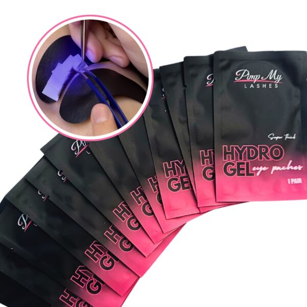 Czarne Hydrożelowe Płatki pod Oczy do Stylizacji Rzęs UV LED – Pimp My Lashes