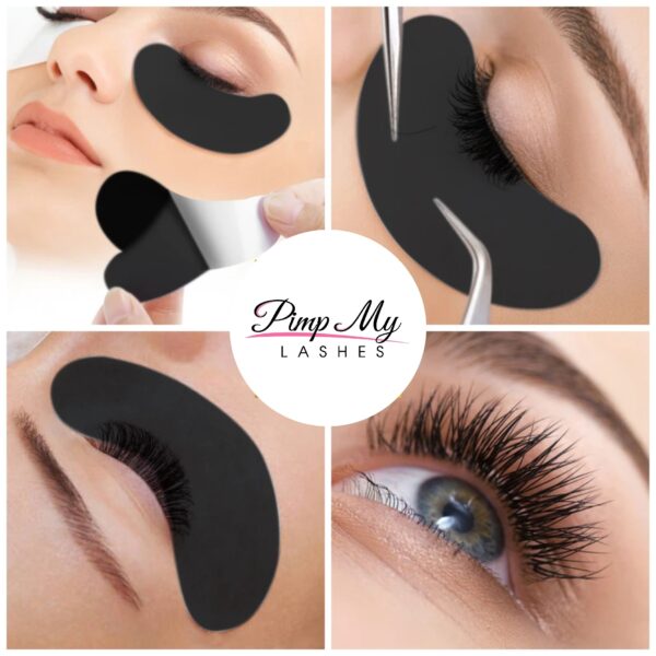Czarne Hydrożelowe Płatki pod Oczy do Stylizacji Rzęs UV LED – Pimp My Lashes