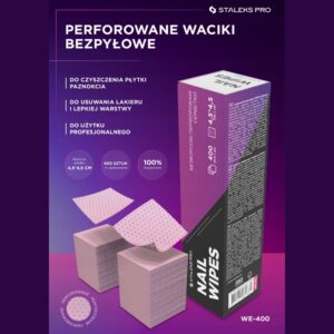 Staleks WE-400 – Profesjonalne Perforowane Waciki Bezpyłowe do Paznokci (400 szt.)
