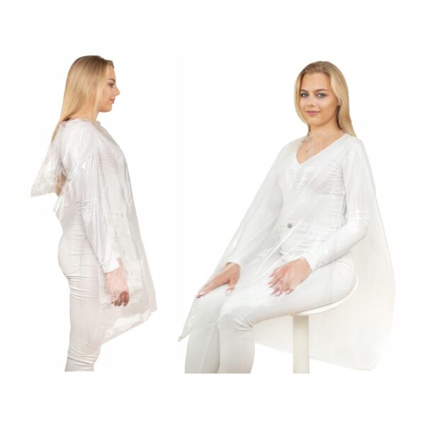 Fartuch Peleryna jednorazowa do stylizacji rzęs, brwi i manicure – 50 szt., 90x130 cm