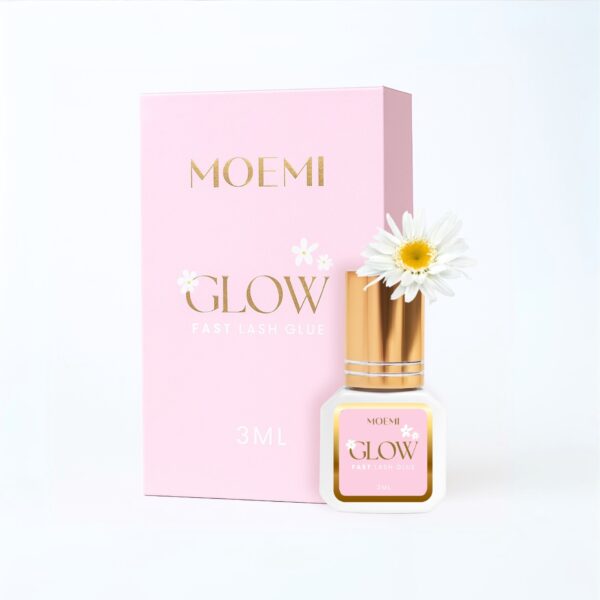 GLOW Moemi 3ml – półsekundowy klej do rzęs 0,5s | Szybki i trwały klej do przedłużania rzęs