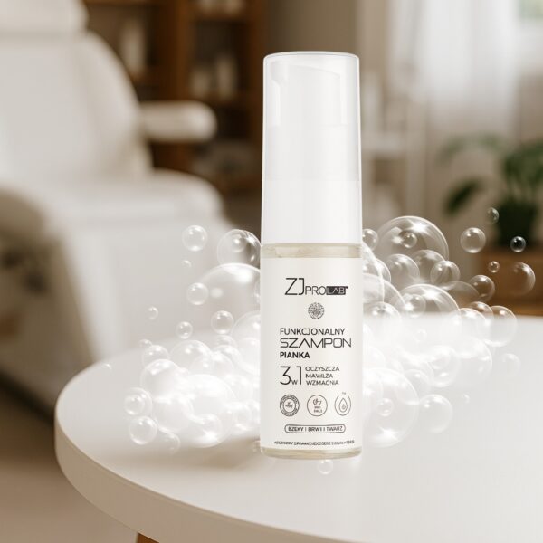 Szampon do rzęs i brwi w piance ZJ PROLAB® 30 ml – naturalna pielęgnacja po przedłużaniu