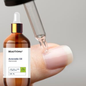 Naturalny Olej Awokado 100 ml – Zimnotłoczony, Nierafinowany | Do Brwi, Rzęs, Paznokci i Twarzy