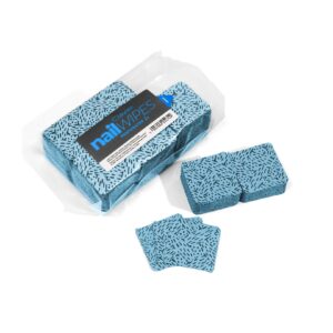Perforowane bezpyłowe waciki do paznokci Clavier – 600 szt., niebieskie