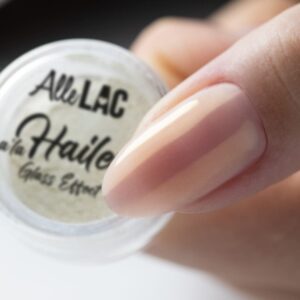 Pyłek do paznokci A’la Hailey Glass Effect Nr 1 – AlleLac | Efekt szkła, glazed nails, Hailey Bieber nails