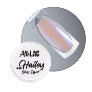 Pyłek do paznokci A’la Hailey Glass Effect Nr 5 – AlleLac | Efekt szkła, glazed nails, Hailey Bieber nails