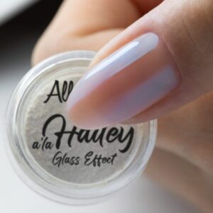 Pyłek do paznokci A’la Hailey Glass Effect Nr 5 – AlleLac | Efekt szkła, glazed nails, Hailey Bieber nails