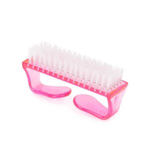 Szczoteczka do manicure i pyłu różowa – średnia, do paznokci hybrydowych i żelowych