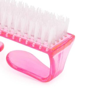 Szczoteczka do manicure i pyłu różowa – średnia, do paznokci hybrydowych i żelowych