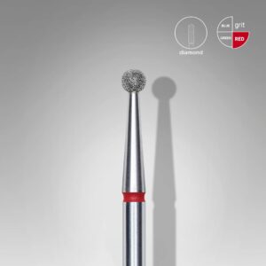 Staleks Frez Diamentowy Kulka Czerwona 2,5 mm EXPERT – Profesjonalny Frez do Manicure i Pedicure