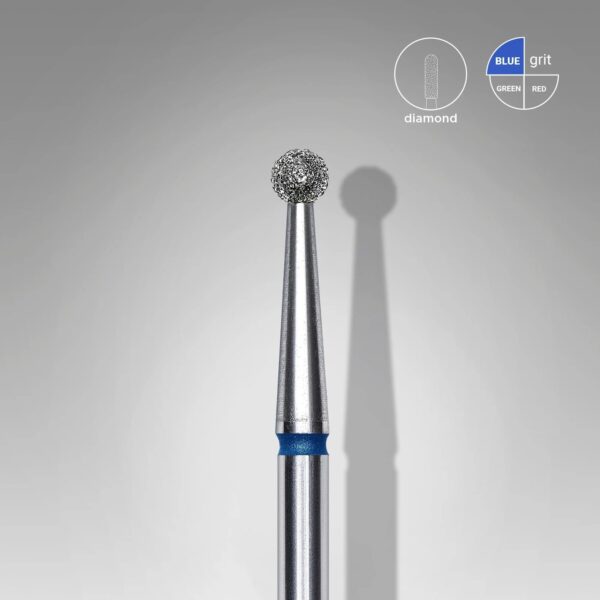 STALEKS Frez Diamentowy 2,5 mm Kulka Niebieska – Manicure, Pedicure, Podologia
