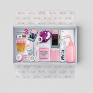 Zestaw startowy do stylizacji rzęs polecany przez influencerkę anamei.lashes