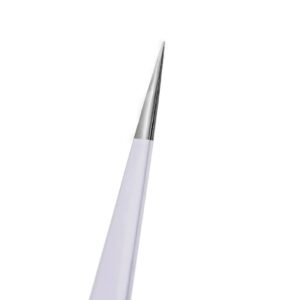 Pęseta do przedłużania rzęs Noble Lashes White Straight – Profesjonalna, Prosta, Stal Nierdzewna