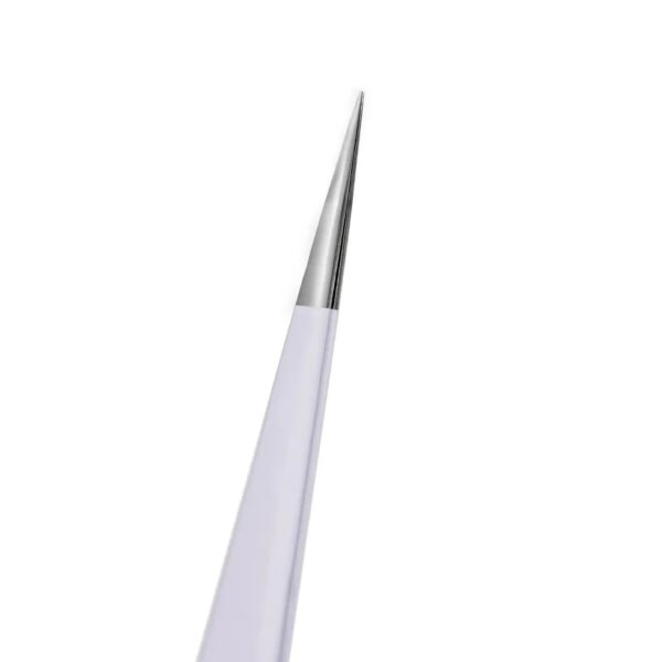 Pęseta do przedłużania rzęs Noble Lashes White Straight – Profesjonalna, Prosta, Stal Nierdzewna