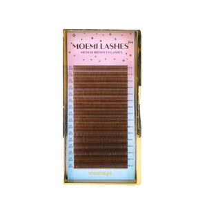 Rzęsy Jasny Brąz MEDIUM BROWN Moemi Lashes – Rzęsy Jasno Brązowe do Przedłużania