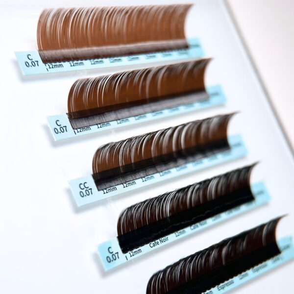 Rzęsy Jasny Brąz MEDIUM BROWN Moemi Lashes skręt M – Rzęsy Jasno Brązowe do Przedłużania