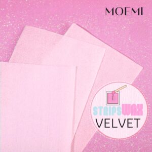 MOEMI Strips Wax Velvet – Profesjonalne Różowe paski do ciepłego wosku 100 szt