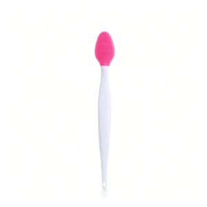 Moemi Face Brush – różowa szczoteczka silikonowa do brwi, twarzy, ust i usuwania wągrów