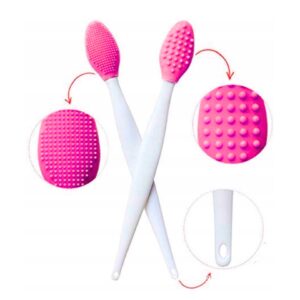 Moemi Face Brush – różowa szczoteczka silikonowa do brwi, twarzy, ust i usuwania wągrów
