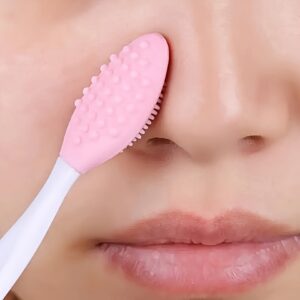 Moemi Face Brush – różowa szczoteczka silikonowa do brwi, twarzy, ust i usuwania wągrów