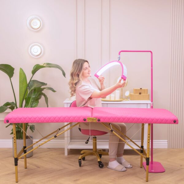 Lampa kosmetyczna LED POL Moon III z cyrkoniami – HOT PINK różowa I-Coucou