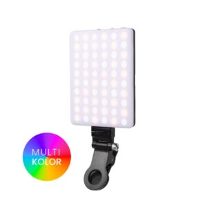 Lampa do telefonu LED RGB Stella Light MULTIKOLOR – do selfie, TikToka, nagrań | Czarna Icoucou