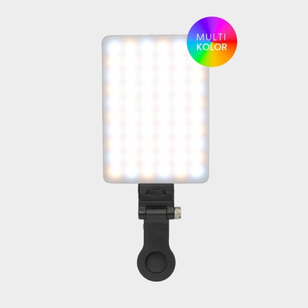 Lampa do telefonu LED RGB Stella Light MULTIKOLOR – do selfie, TikToka, nagrań | Czarna Icoucou