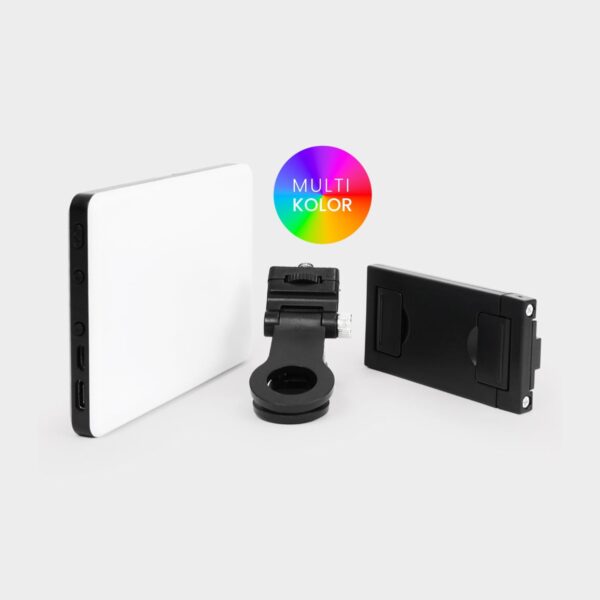 Lampa do telefonu LED RGB Stella Light MULTIKOLOR – do selfie, TikToka, nagrań | Czarna Icoucou
