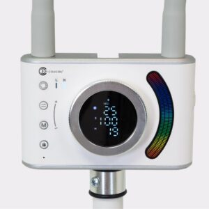 Lampa LED RGB Icoucou Duo Studio Color – dwuramienna, statyw, aplikacja, uchwyt na telefon