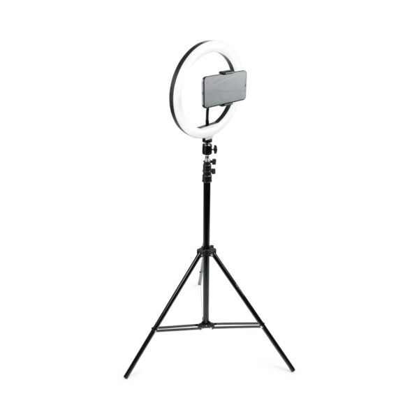 Profesjonalna Lampa Ring LED do Makijażu i Kosmetyki – LUNA RING 2.0 Czarna 50cm 70W ICoucou