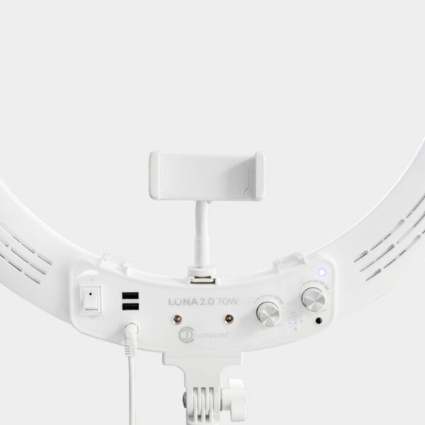 Lampa LED Ring Icoucou LUNA RING 2.0 Biała – Idealna do Salonu Kosmetycznego i Tworzenia Contentu Beauty