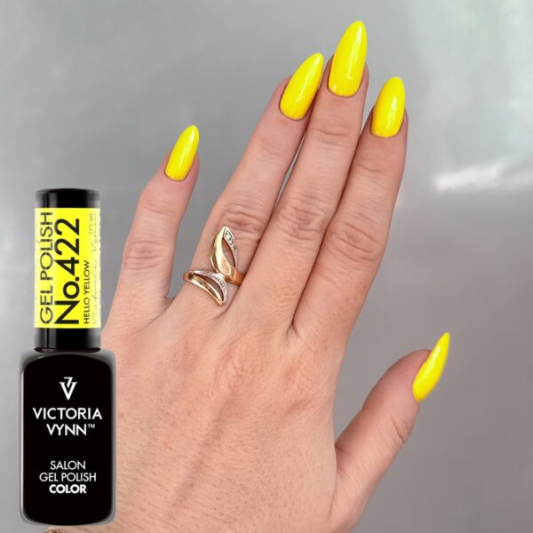 Lakier hybrydowy Victoria Vynn 422 Hello Yellow 8 ml – żółty lakier UV/LED do paznokci