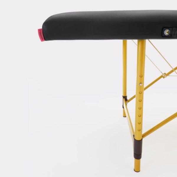 Icoucou Space Gold 60 cm – łóżko kosmetyczne dla stylistek rzęs z regulacją wysokości, czarne