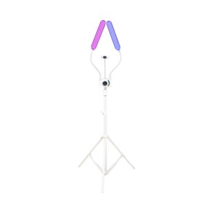 Lampa LED RGB Icoucou Duo Studio Color – dwuramienna, statyw, aplikacja, uchwyt na telefon