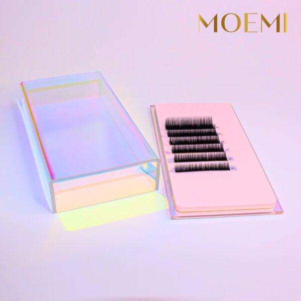 Zamykany Lash Holder do Rzęs Moemi HOLO – Holograficzna Akrylowa Paletka