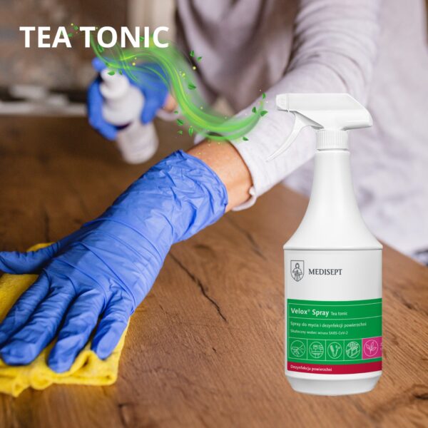 Medisept Velox Spray 1L Tea Tonic – Spray do Dezynfekcji Powierzchni